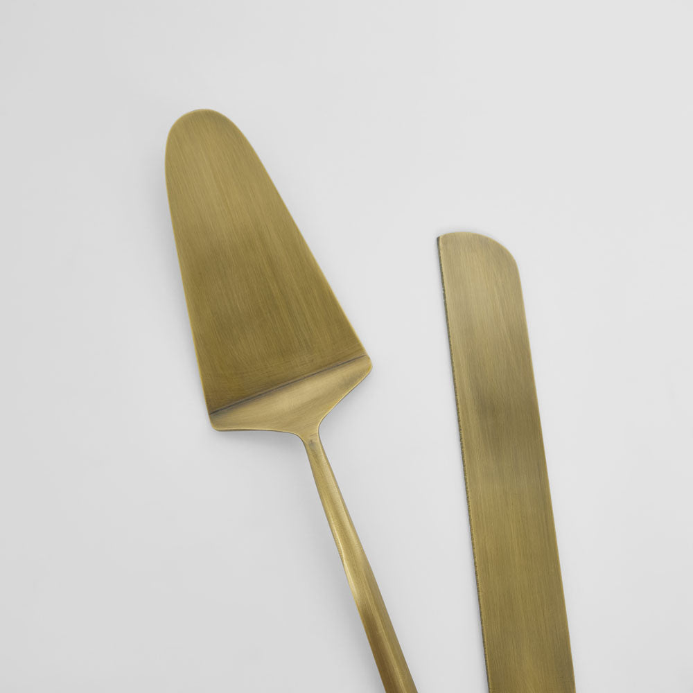 Joan Set of 2 Salad Servers Gold