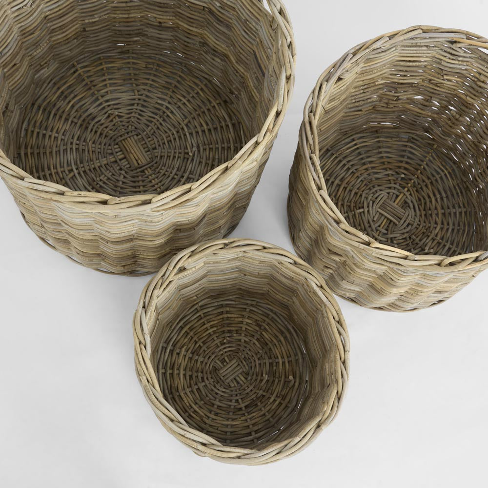Luna Round Storage Basket set 3