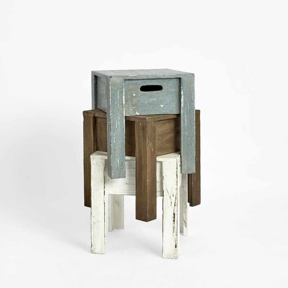Nook Wooden Stool Brown
