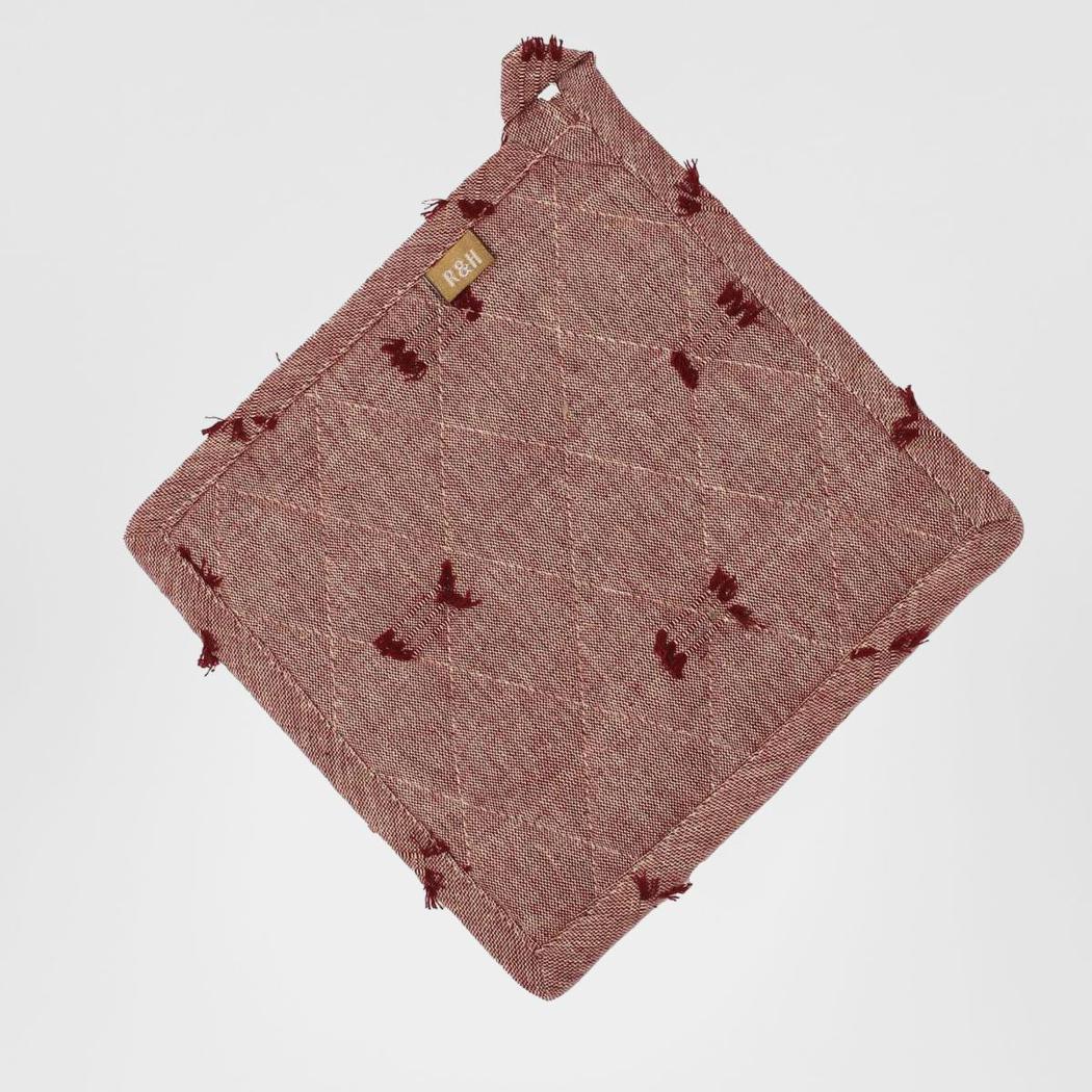Tuft Pot Holder Ruby