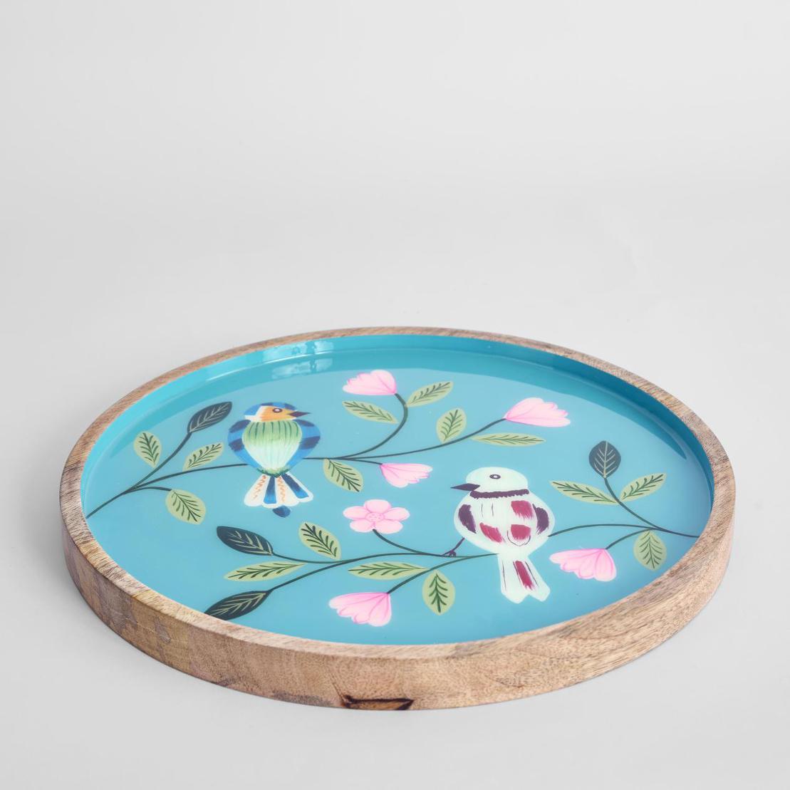 Rosella Enamel Tray Turquoise