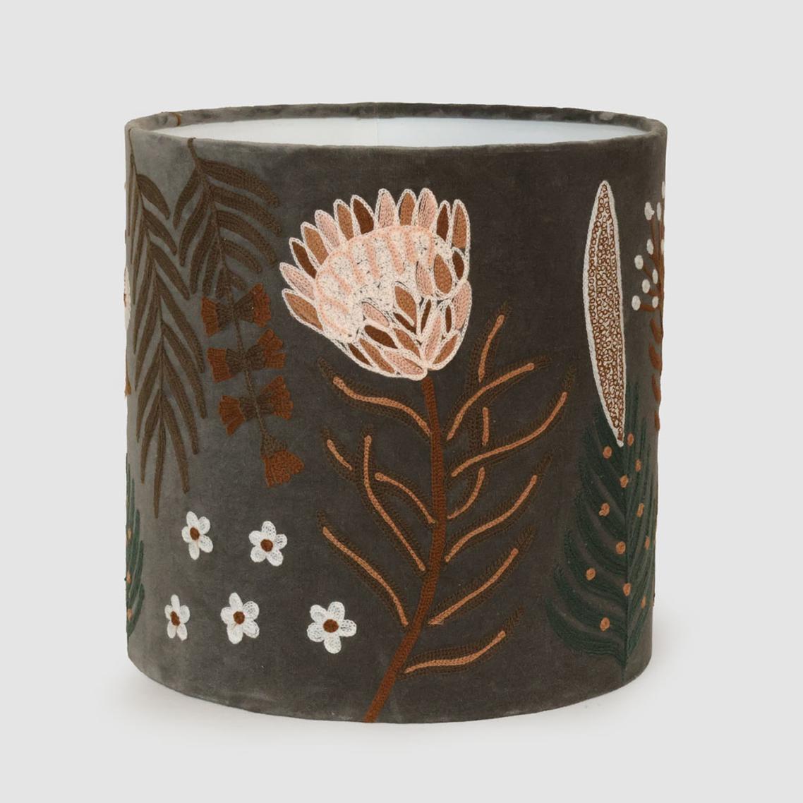 Native Meadow 30cm Drum Shade Grey