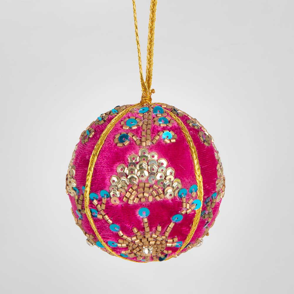 Velvet Blast Bauble Fuchsia