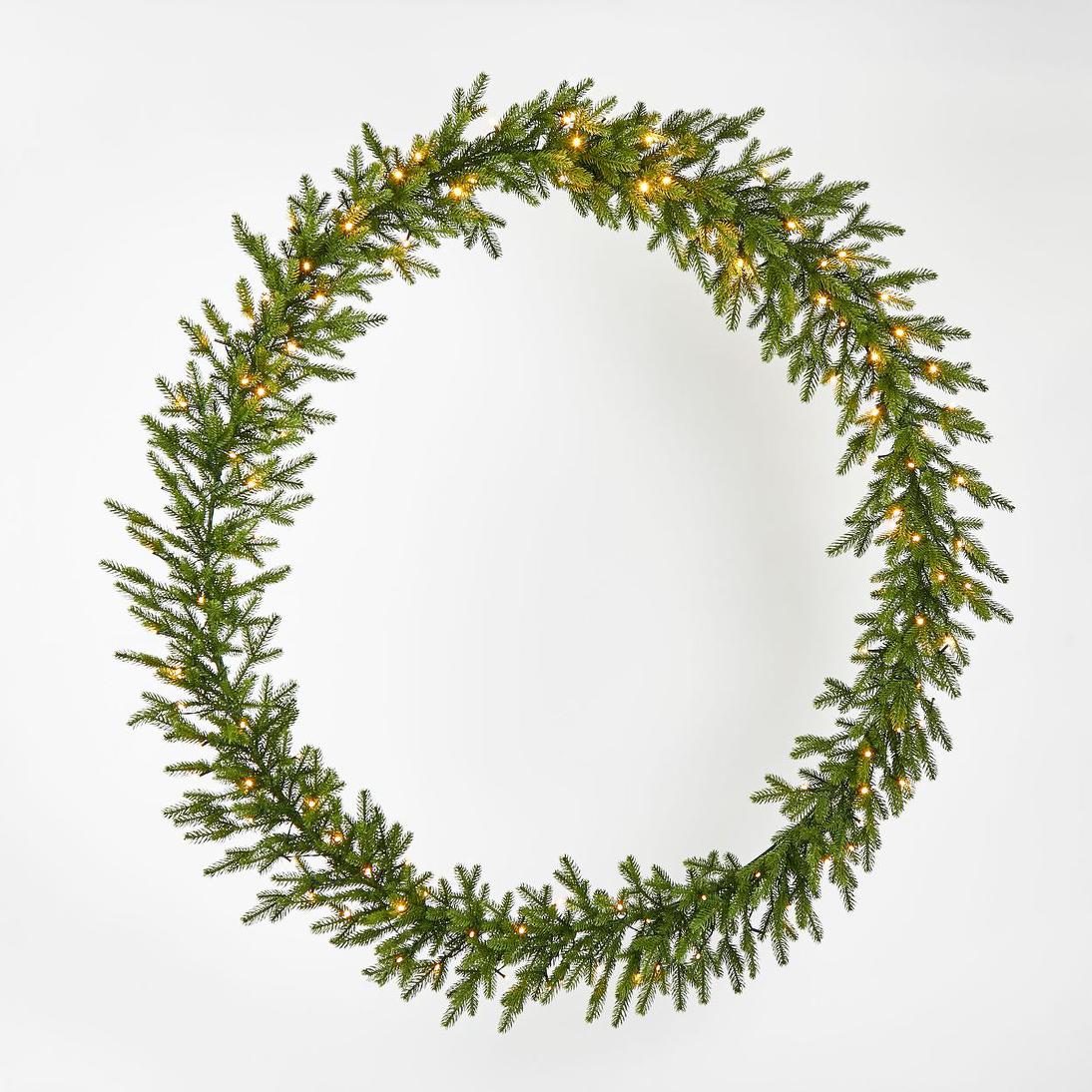 Classic Green Wreath 150cm With 150 LED