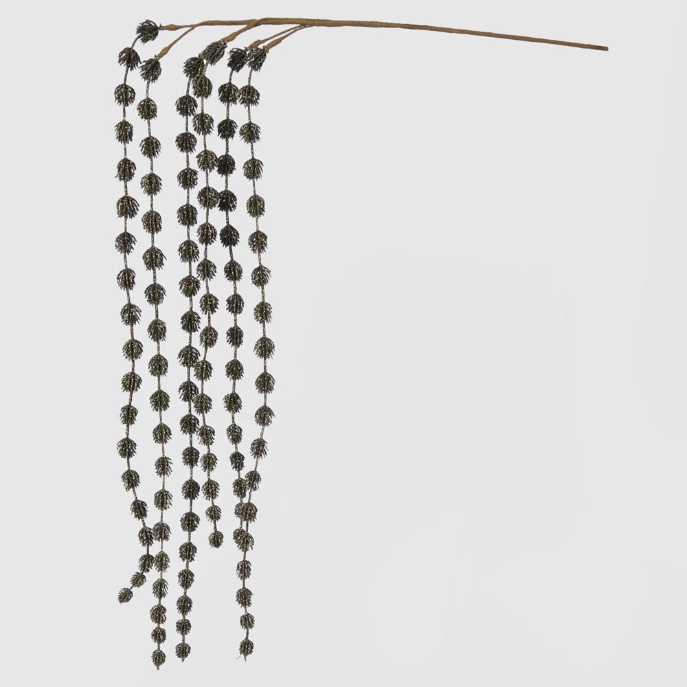 Hanging Glitter Stem Olive Green