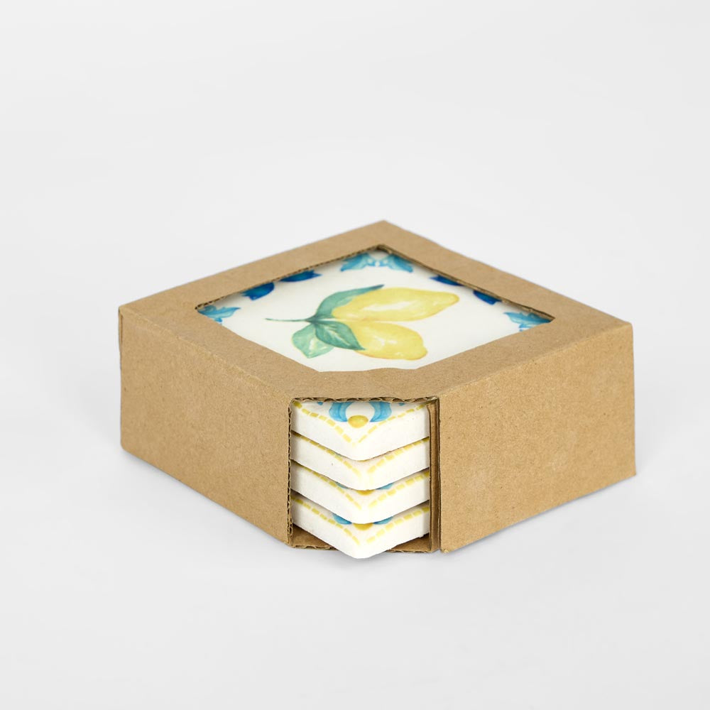 La Dolce Vita Lemon Coasters - Set of 4