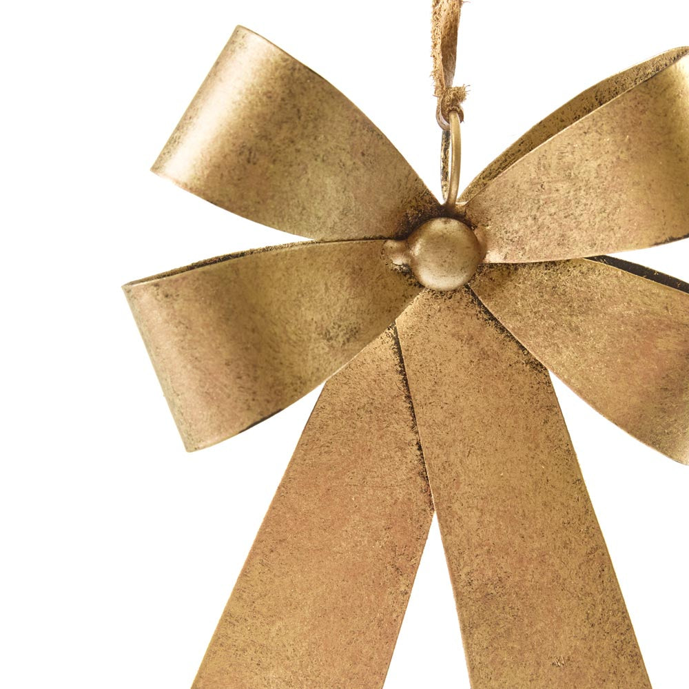Brass Bow Tree Decoration