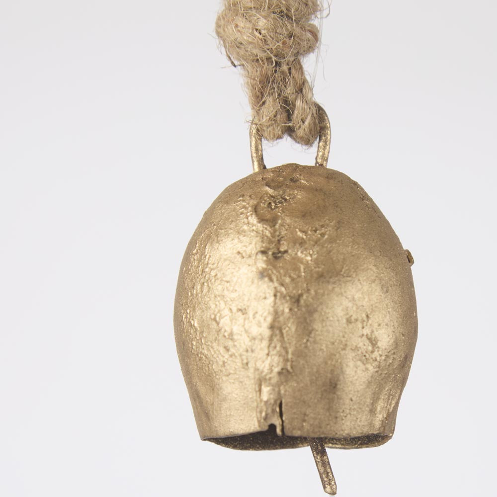 Mini Brass Cow Bell Decoration