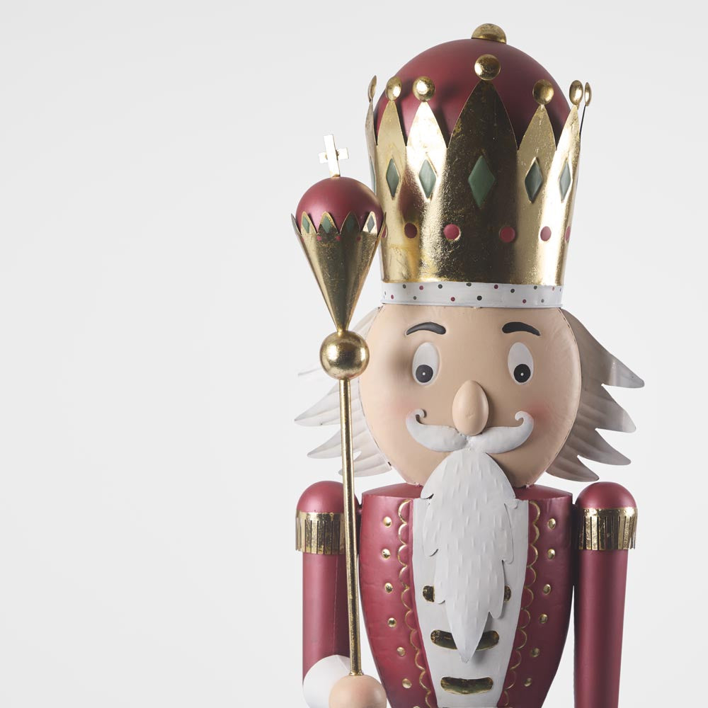 Regal Nutcracker with Staff - Red Jacket