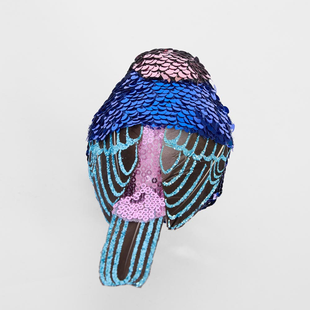 Jasper Clip on Sequin Bird Blue
