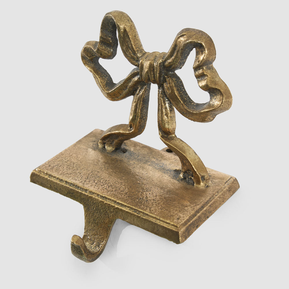 Golden Bow Stocking Hook
