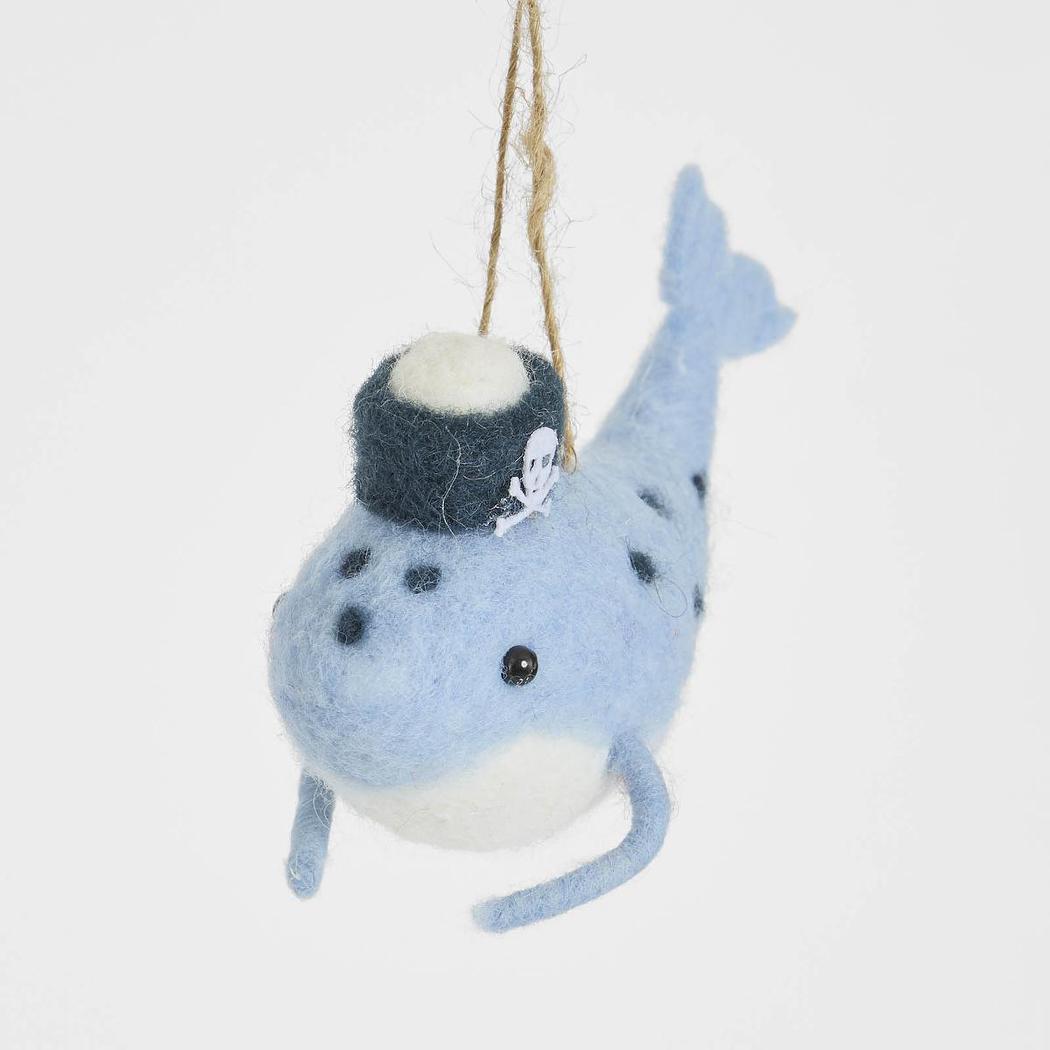 Moby the Whale Hanging Tree Decoration