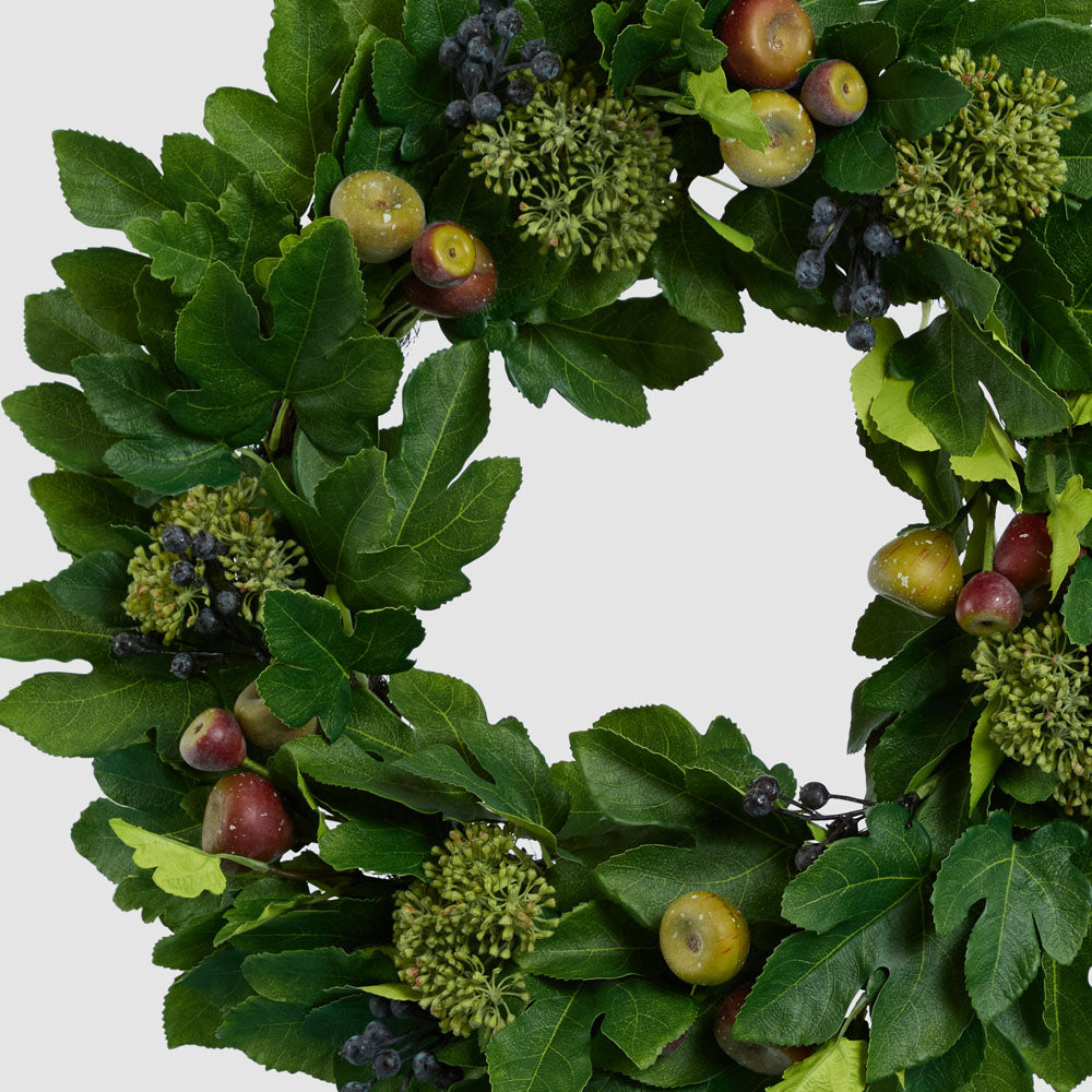 Fig Leaf Wreath With Fruit 65cm