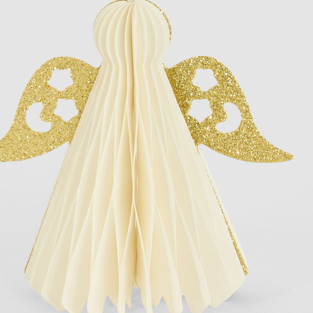 Paper Hanging Angel With Gold Wings