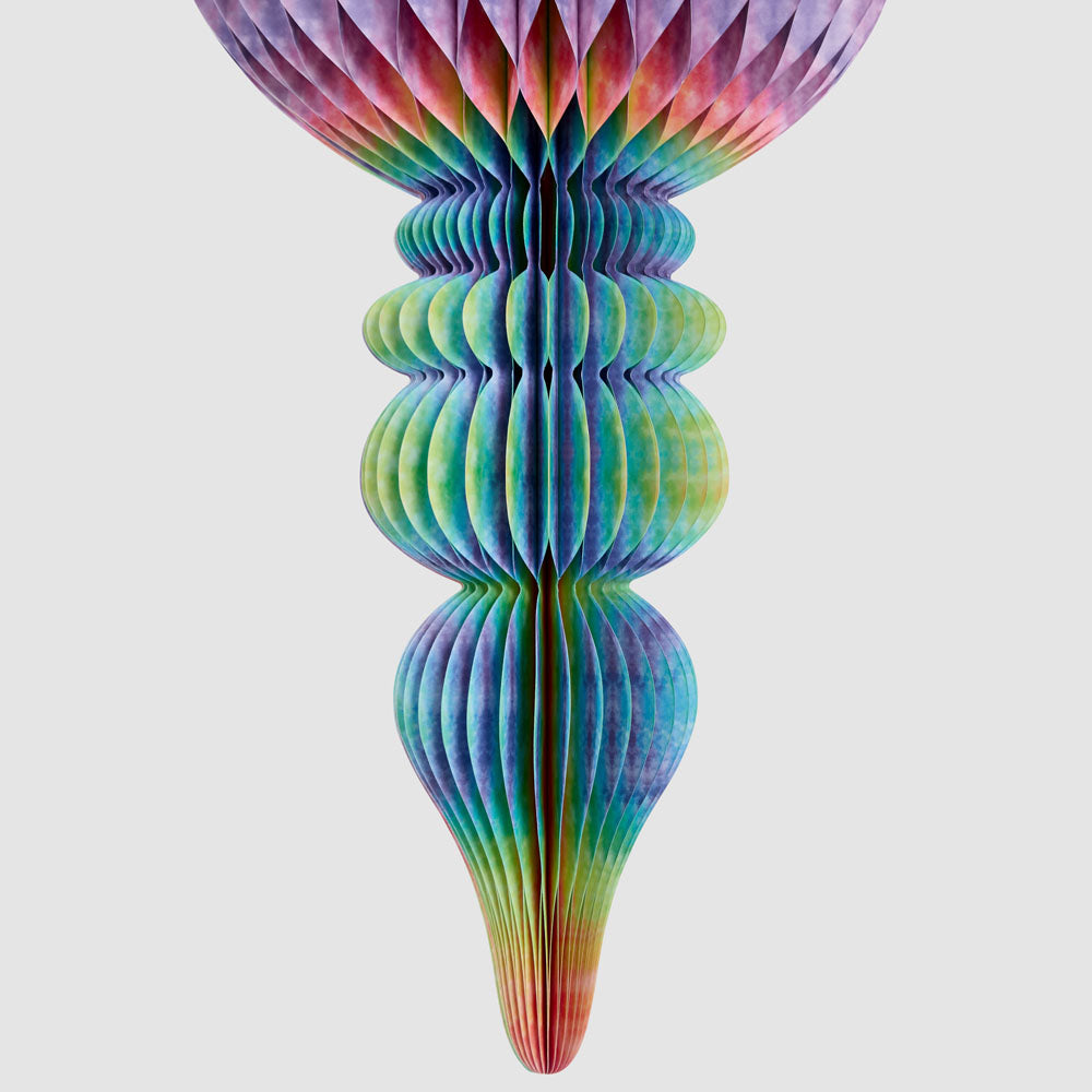 Paper Crest Finial Decoration Multi Colour