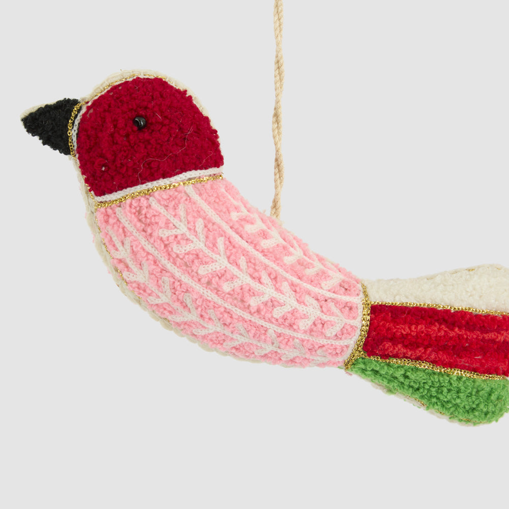 Menara Embroidered Bird Decoration