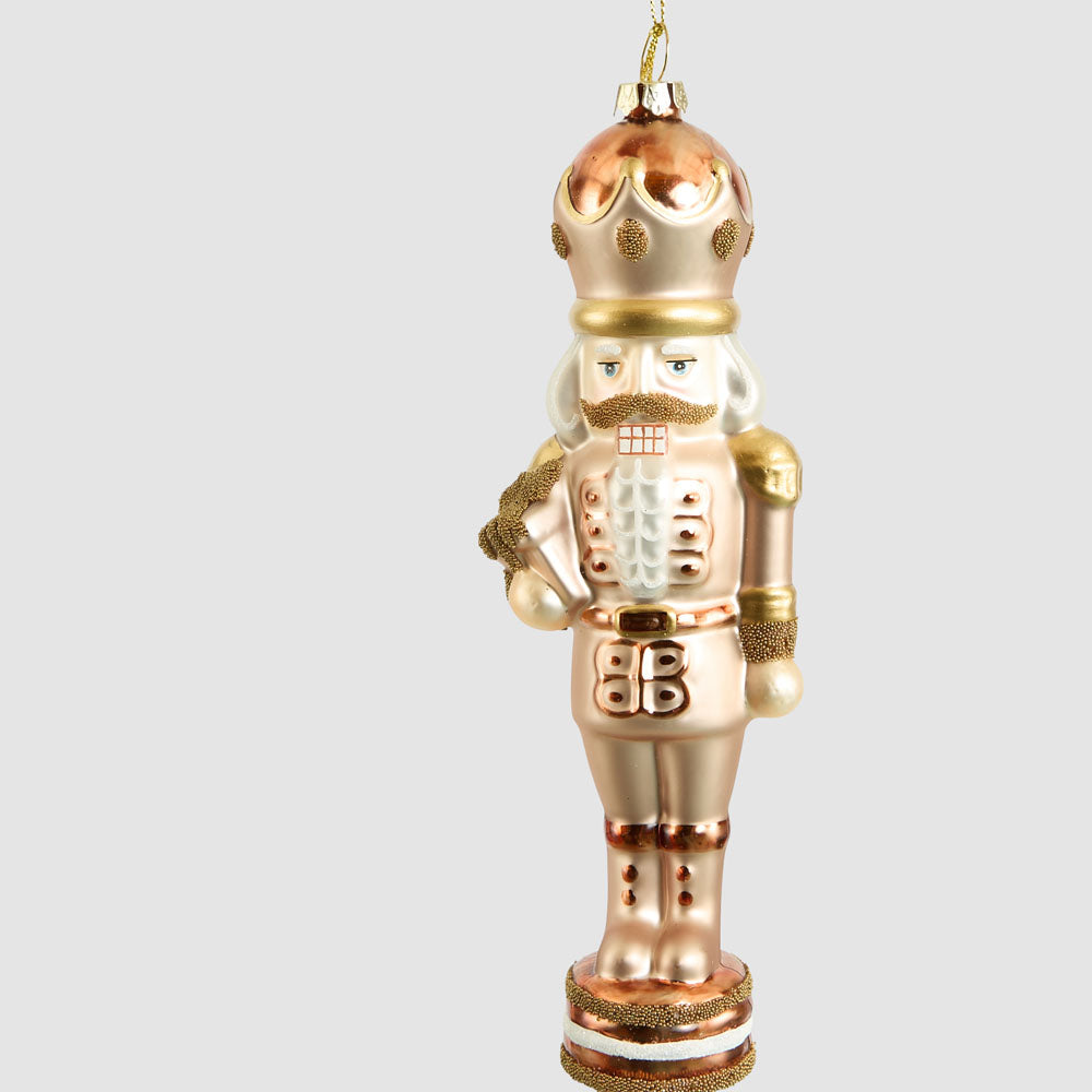 Bronze Age Glass Nutcracker Tree Decoration