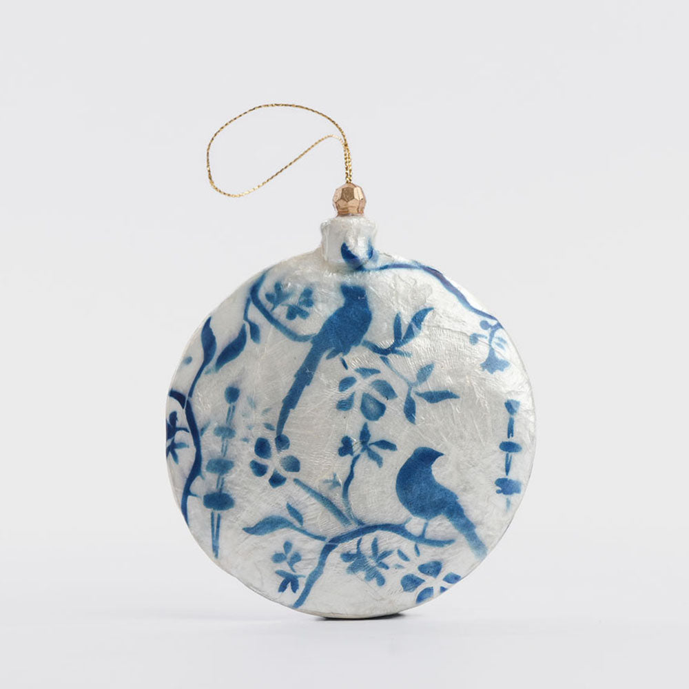 Moineau Handpainted Capiz Decoration