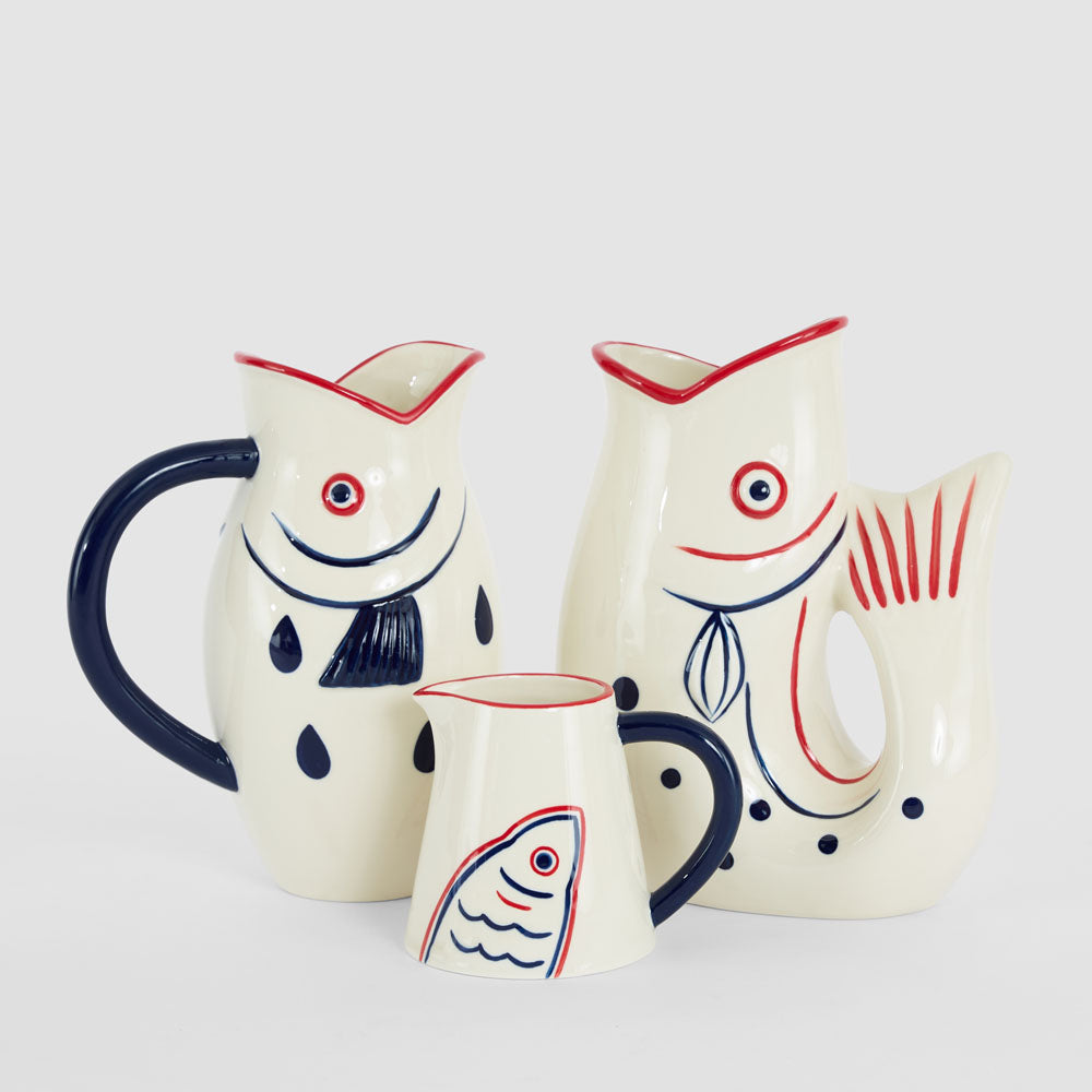 Nautical Ceramic Fish Jug