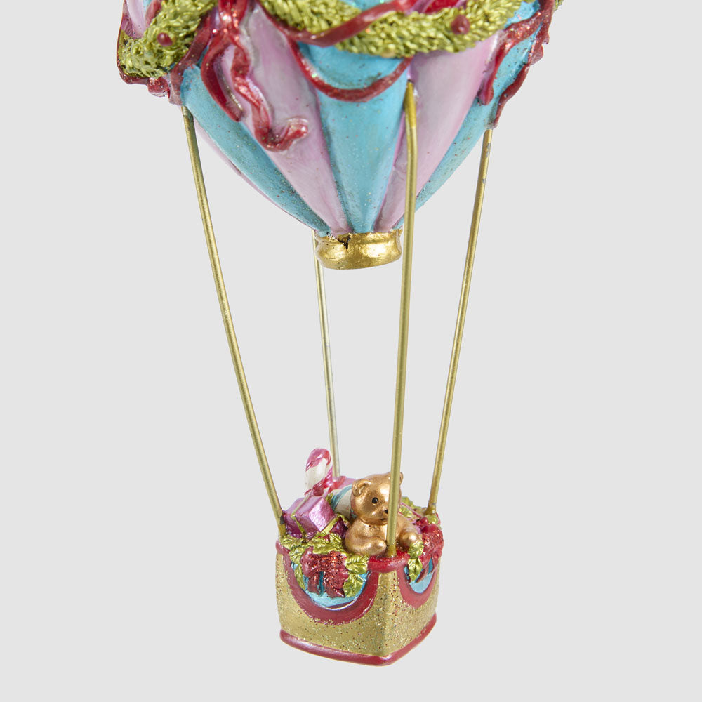 Metallic Hot Air Balloon w. Presents Decoration