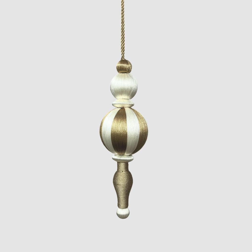 Silk Finial Champagne & Ivory