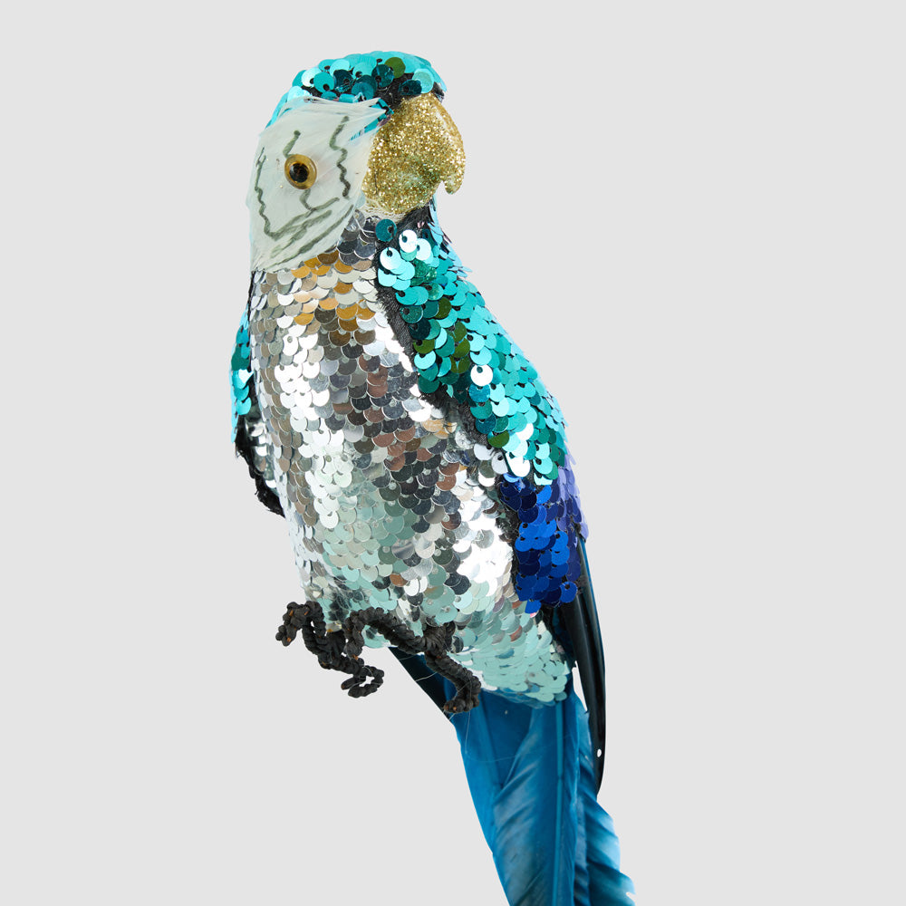 Donatella Sequin Parrot Blue