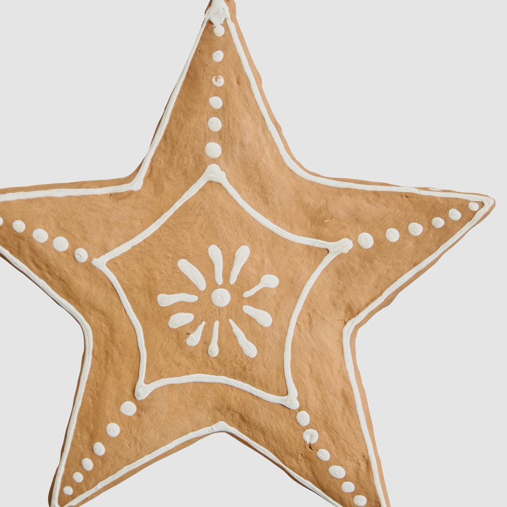 Mache Hanging Gingerbread Star
