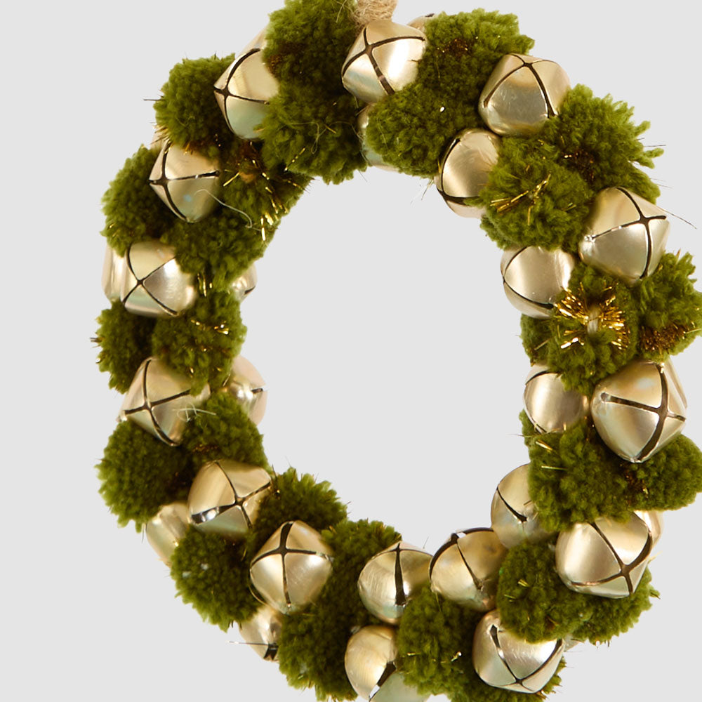 Grenier Pompom Mini Hanging Wreath