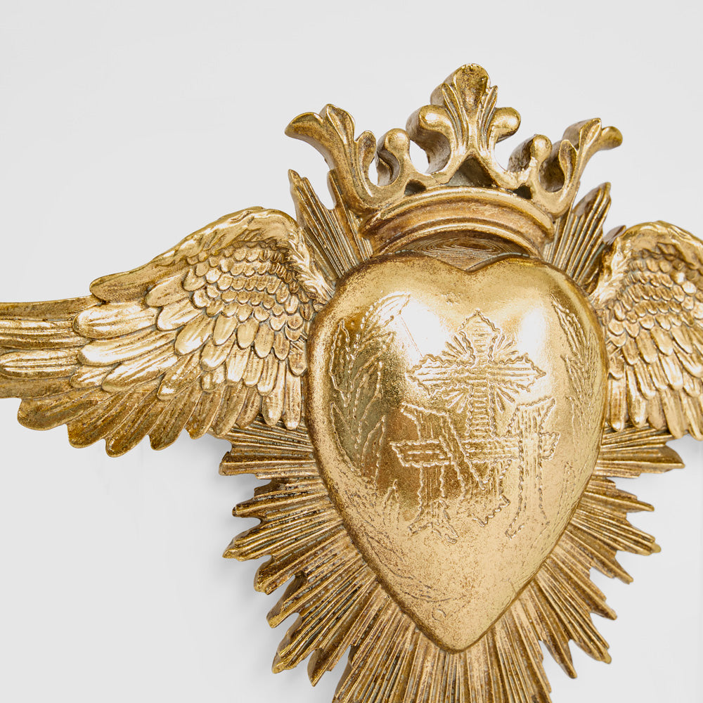 Fiesta Winged Crown Wall Decor Gold