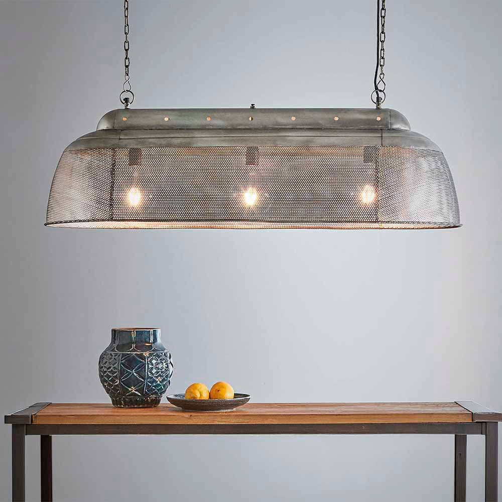 Riva Ceiling Pendant Long Zinc