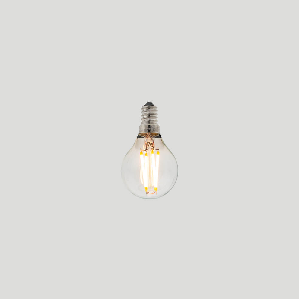G45 Fancy Round E14 LED Filament - Clear Glass - 3W E14 2200k