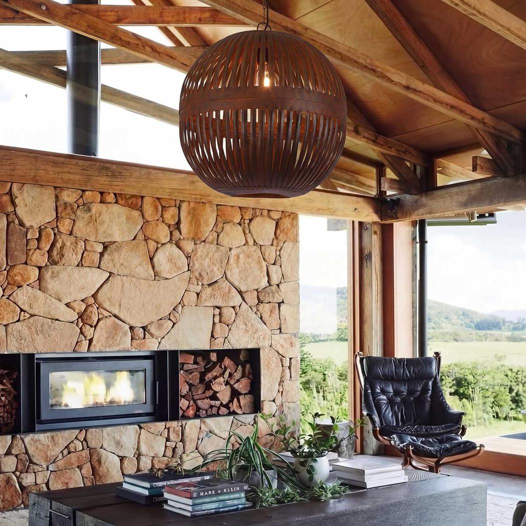 Esch Ball Ceiling Pendant Rust