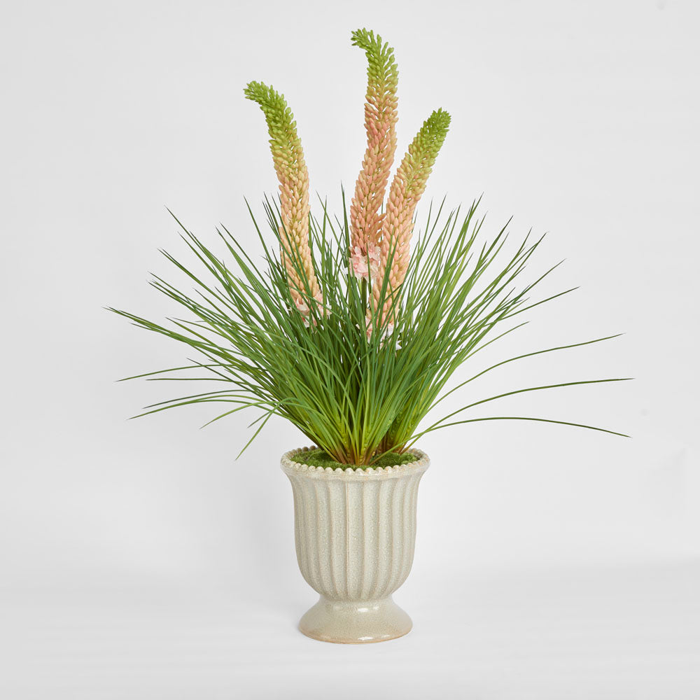 Pink Foxtail Arrangement Taupe