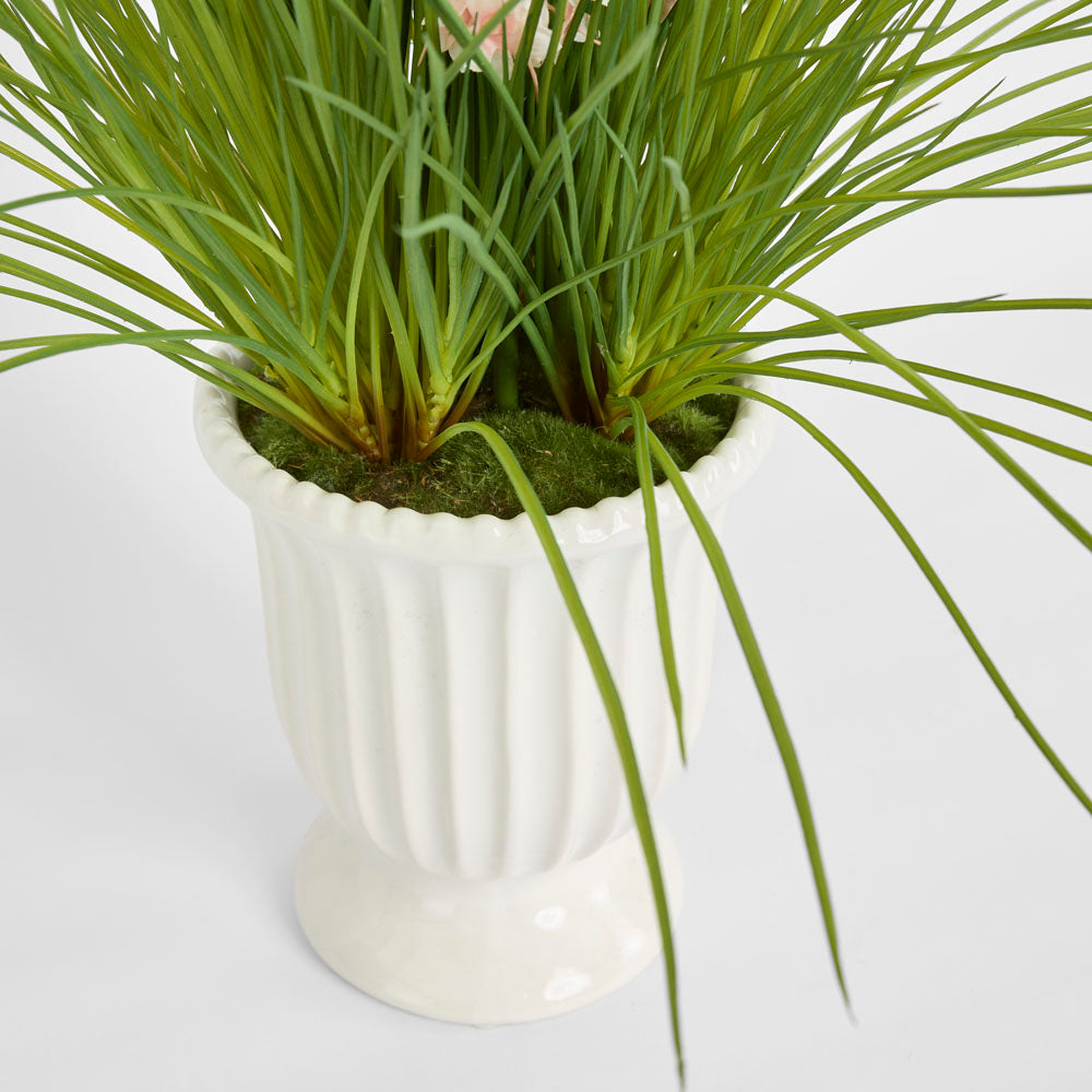 Pink Foxtail Arrangement White