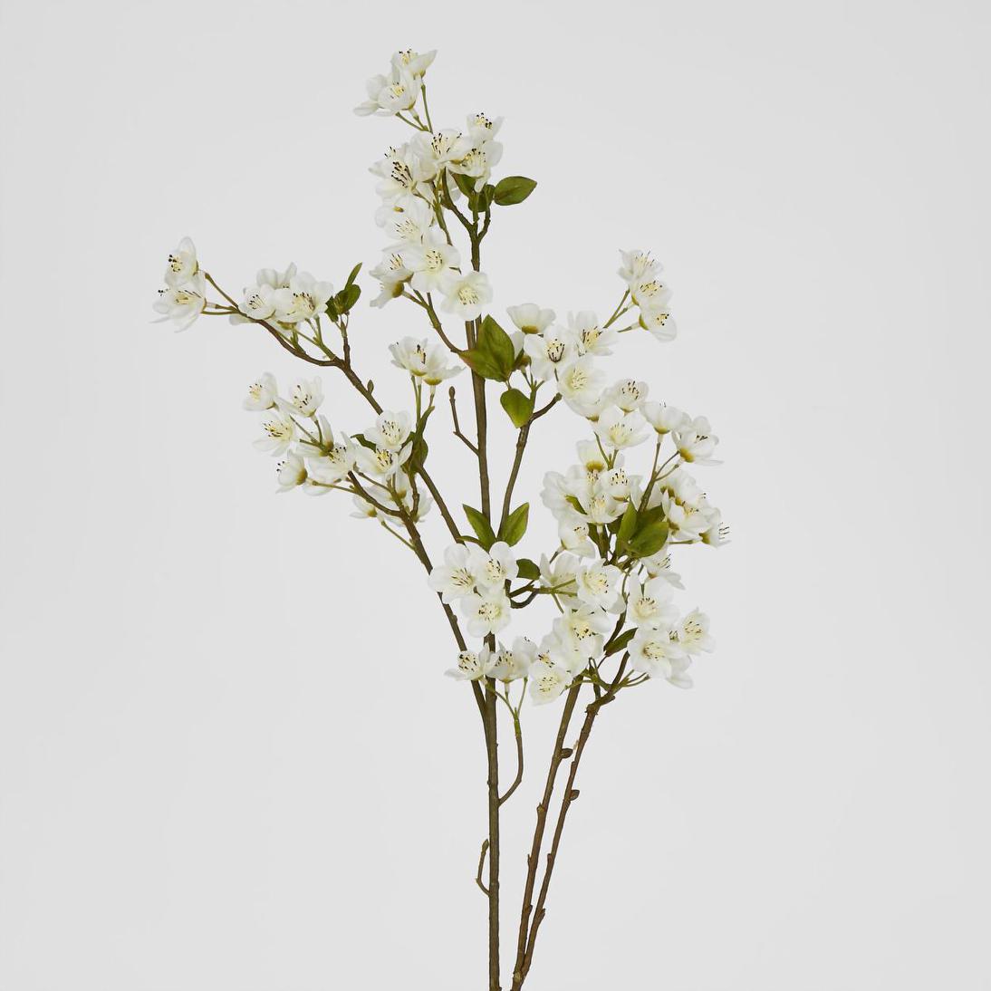 Mini Peach Blossom Spray White