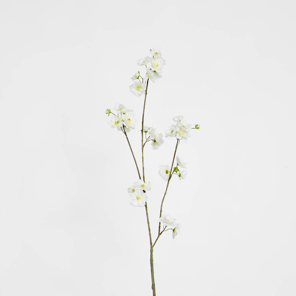 Blossom Spray White Green 84cm
