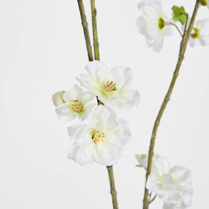Blossom Spray White Green 84cm