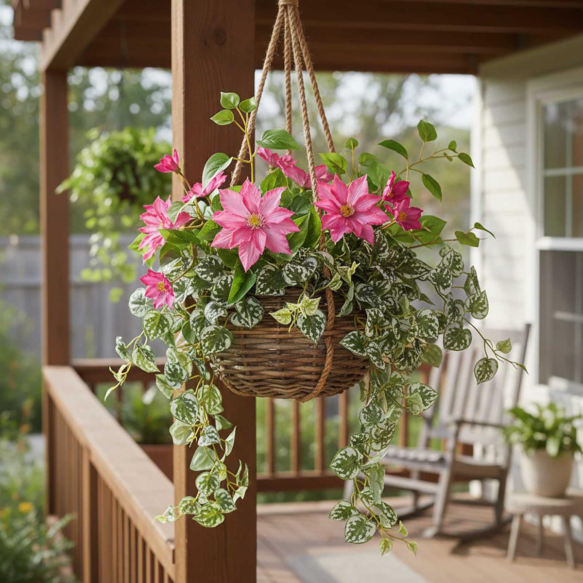 UV Trailing Clematis Bush Fuchsia
