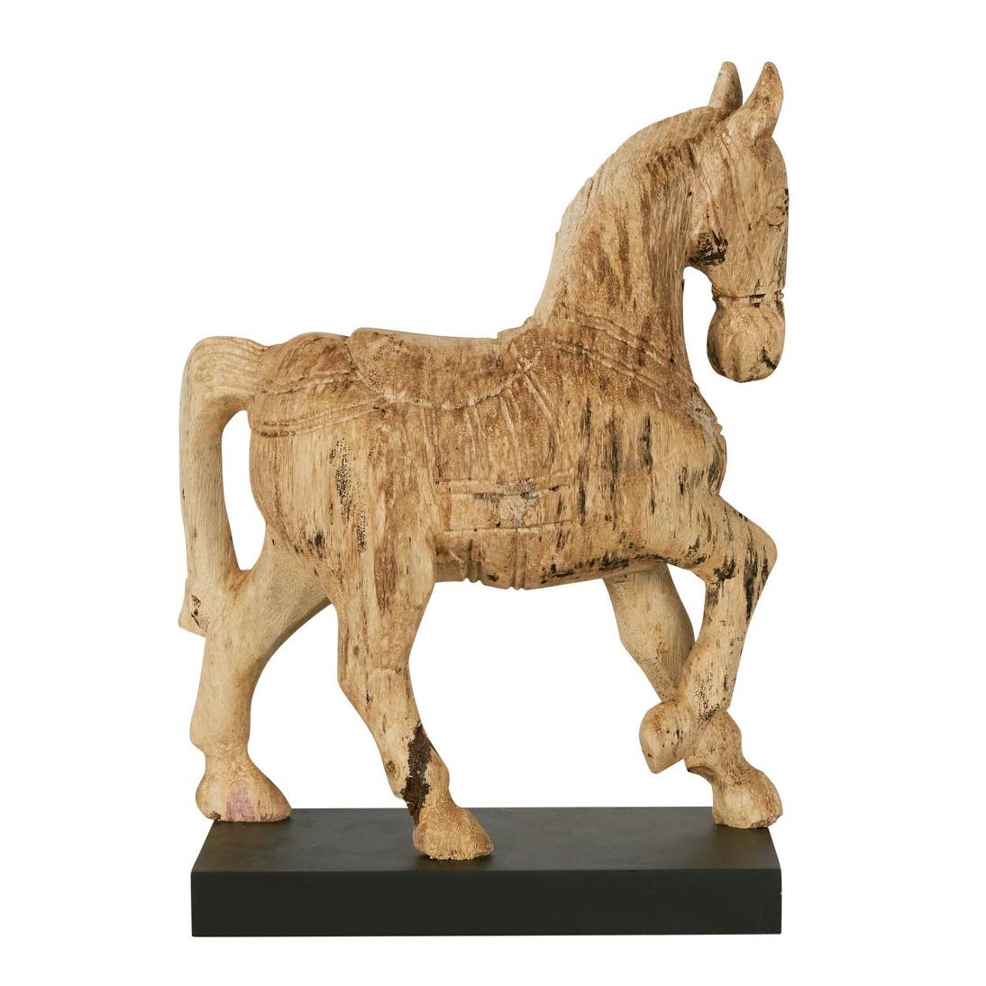 Wood Horse on Stand Small