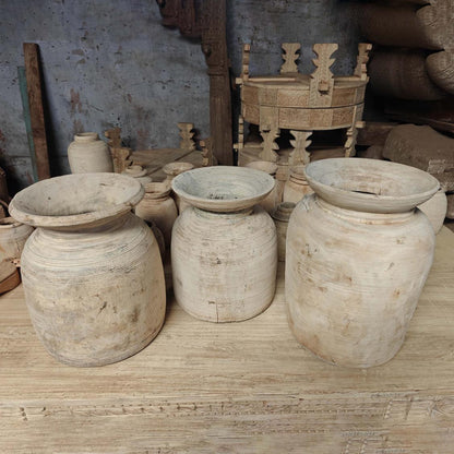 Decorative Wooden Pot Large