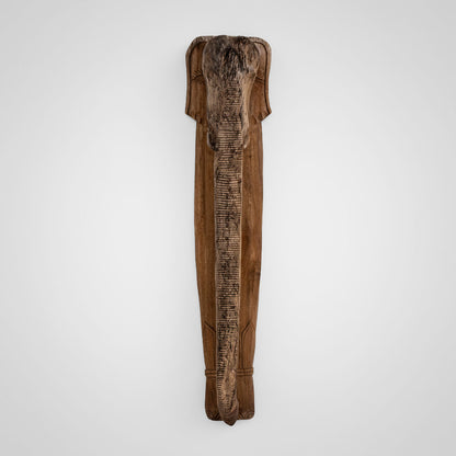 Wooden Elephant Head Wall Hanging Large Brown Assorted