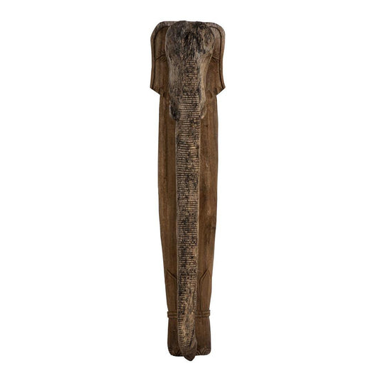 Wooden Elephant Head Wall Hanging Large Brown Assorted