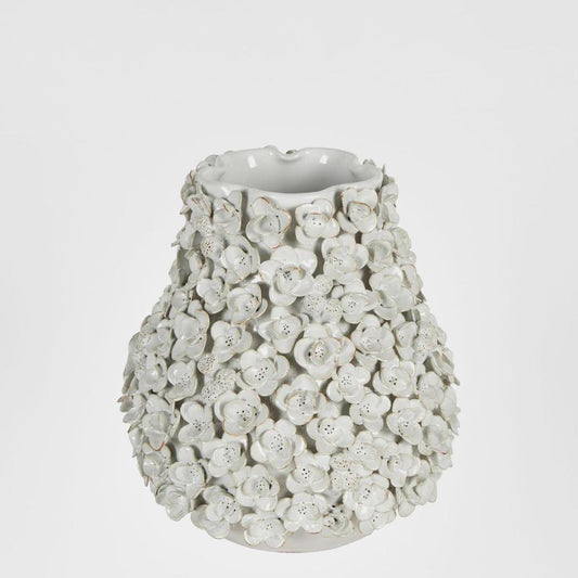 Ella Ceramic Flower Vase Large White