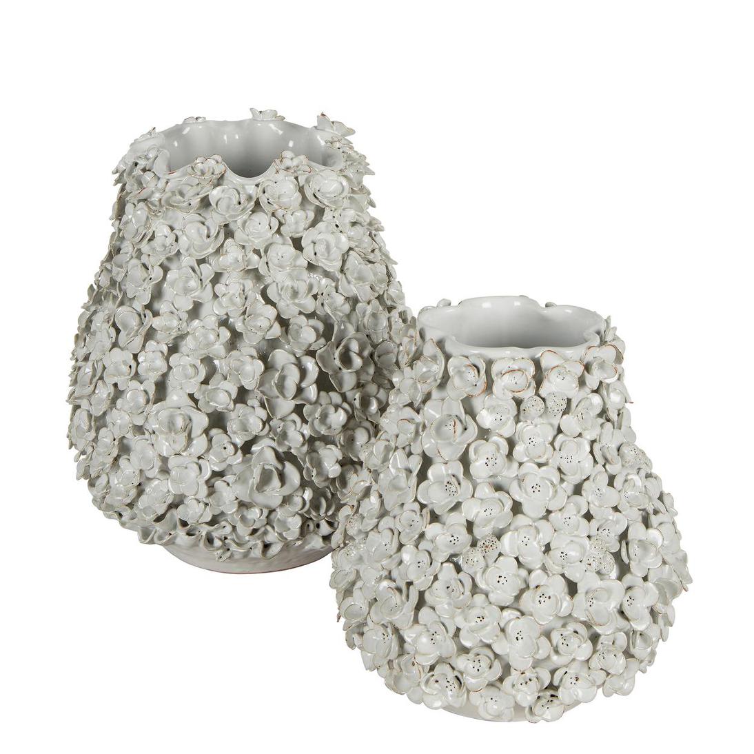 Ella Ceramic Flower Vase Large White