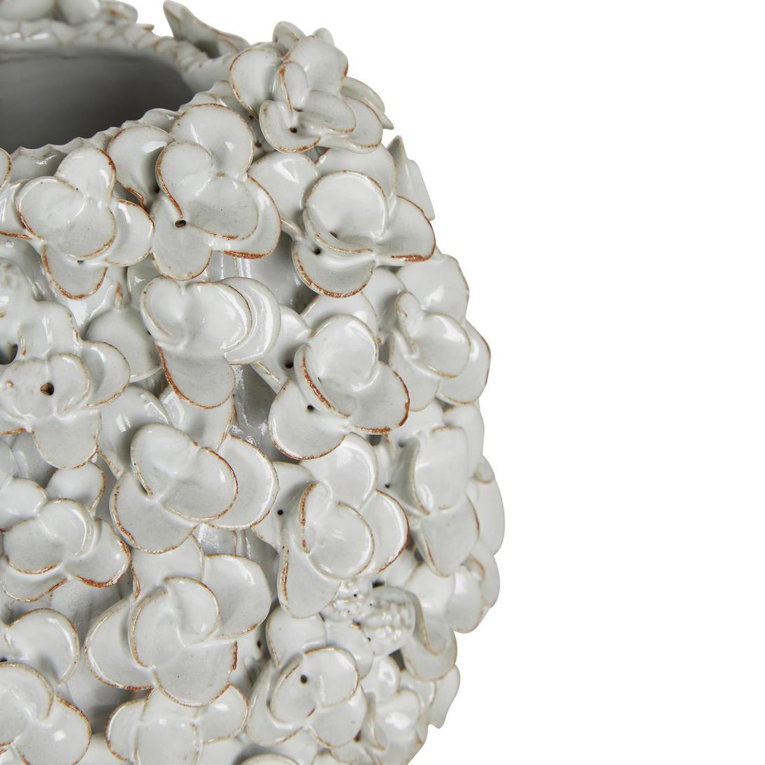 Ella Ceramic Flower Vase Small White