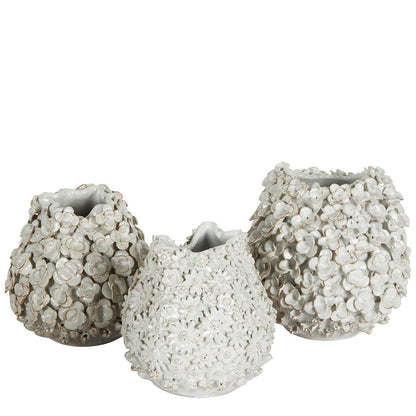 Ella Ceramic Flower Vase Small White