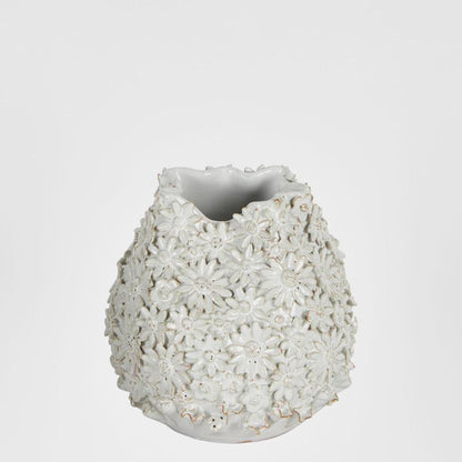 Daisy Ceramic Flower Vase White