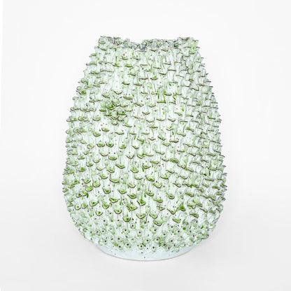 Ceramic Vase with Green Mushroom