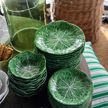 Luxe Cabbage Leaf Salad Plate Box of 6 Green