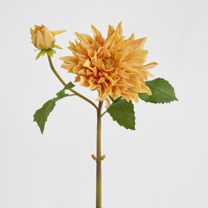 Dahlia Flower Real Touch Stem 74cm Orange